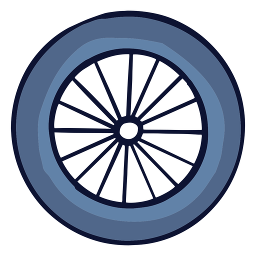 Bicycle wheel flat PNG Design