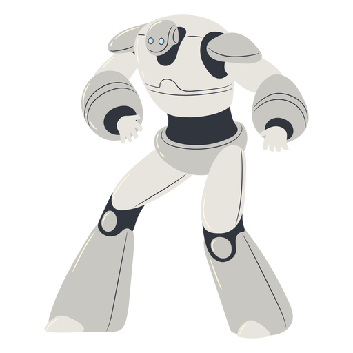 Brawny cyborg character