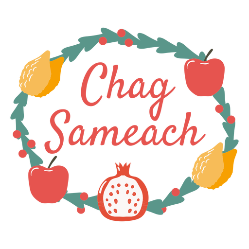 Chag sameach badge PNG Design