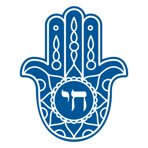 Chai hamsa cut out badge Desenho PNG