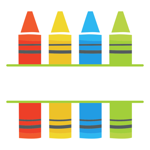 Crayons split icon - Transparent PNG & SVG vector file