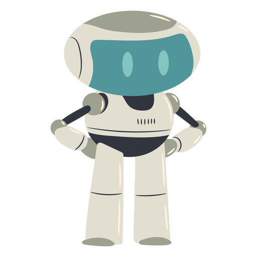 Cute robot character PNG Design