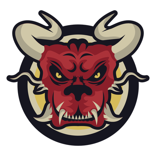 Logotipo do dragão diabólico Desenho PNG