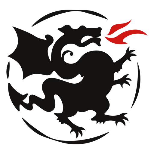 dragon fire silhouette