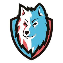 Duotone wolf logo Transparent PNG