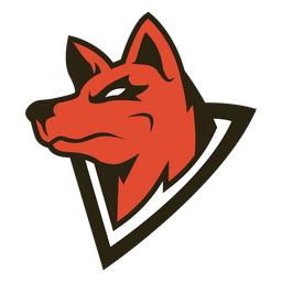 Evil wolf triangle logo PNG Design