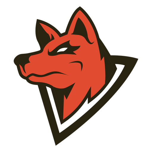 B?ses Wolfsdreieck-Logo PNG-Design