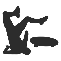 Silhueta de skate no rosto Desenho PNG