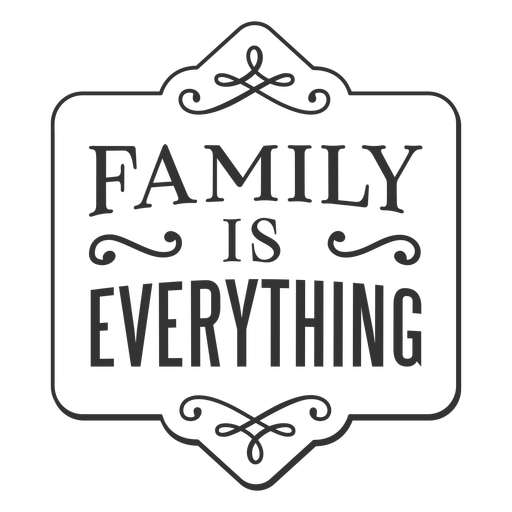 Familie ist alles Vintage-Label PNG-Design