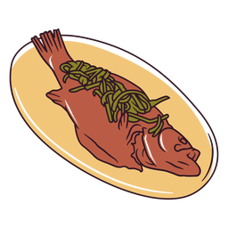 Ilustración de pescado rosh hashaná Transparent PNG