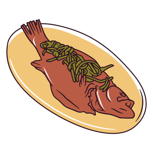 Fish rosh hashanah illustration