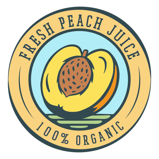 Bio-Label f?r frischen Pfirsichsaft PNG-Design