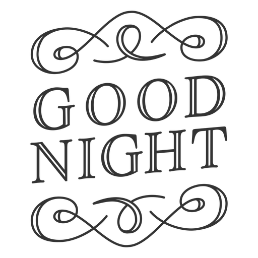 Gute Nacht Vintage Label PNG-Design