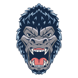 Gorilla Gesichtsillustration PNG-Design