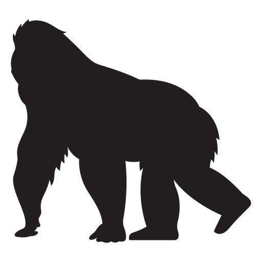 Silhueta de espécies de macaco gorila Desenho PNG
