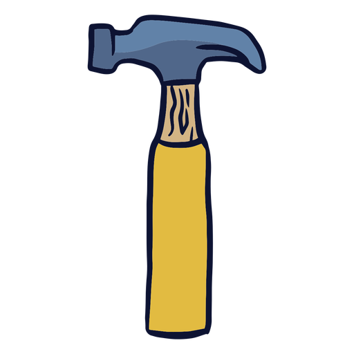 Hammerwerkzeug flach PNG-Design