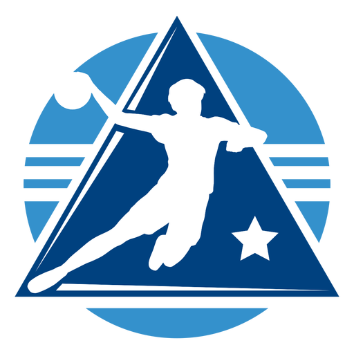 Handball männliches Spielerlogo PNG-Design