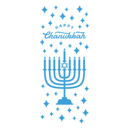 Hanukkah menorah lettering badge