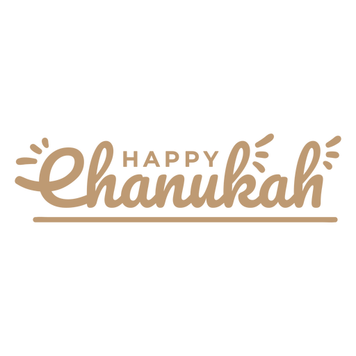 Happy chanukkah monochrome lettering PNG Design