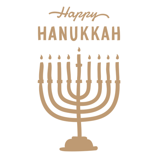 Distintivo de menorah feliz hanukkah