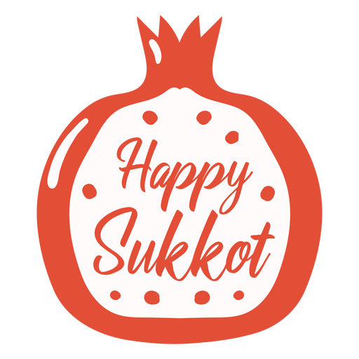 Happy sukkot pomegrante badge