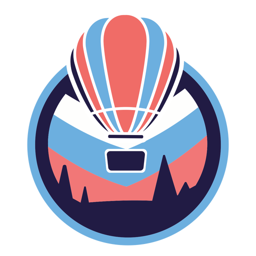 Hot air balloon pines logo