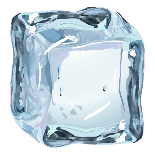Cubo de gelo realista Desenho PNG