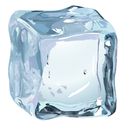 Realistische Illustration des Eiswürfels PNG-Design