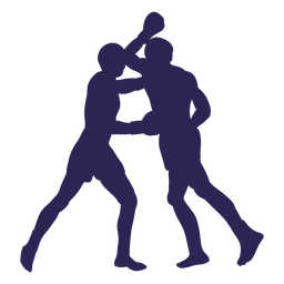 Kickboxers fight sport silhouette PNG Design Transparent PNG