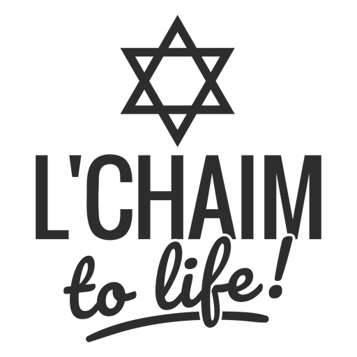 Lchaim to life lettering PNG Design