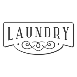 Laundry vintage decor label Transparent PNG