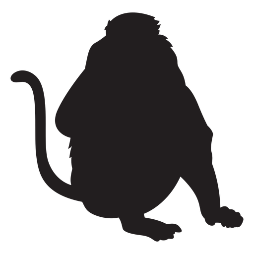 Long nosed monkey silhouette