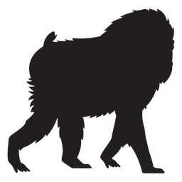 Mandrill Affe Silhouette PNG-Design