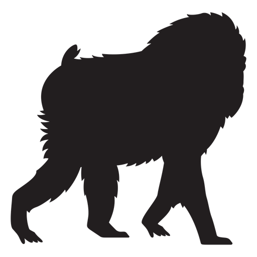 Silhueta do macaco mandril Desenho PNG