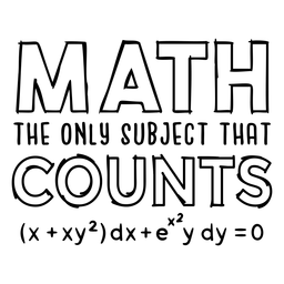 Matemáticas cuenta letras de ecuaciones Diseño PNG