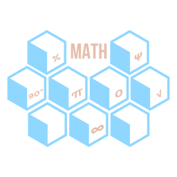 Conceptos matemáticos del hexaedro Diseño PNG