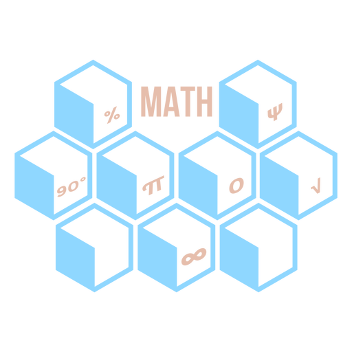 Math hexahedron concepts PNG Design