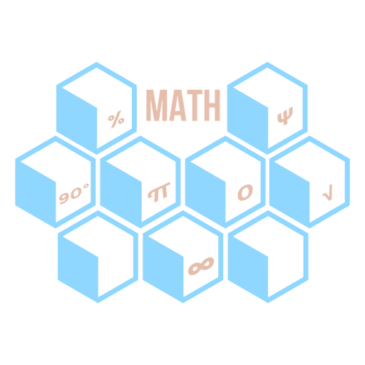 Mathematische Hexaederkonzepte PNG-Design