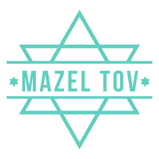 Mazel tov david badge PNG Design