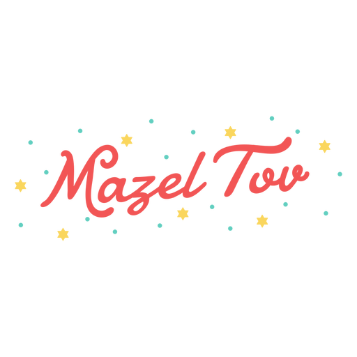 Letras brilhantes de Mazel tov Desenho PNG