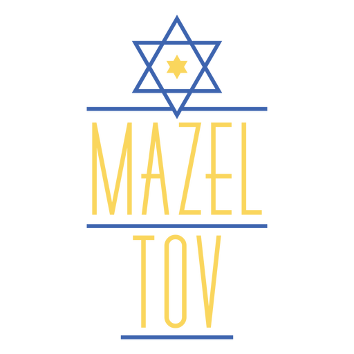 Mazel tov tall font lettering