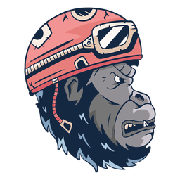 Ilustración de gorila malo Diseño PNG