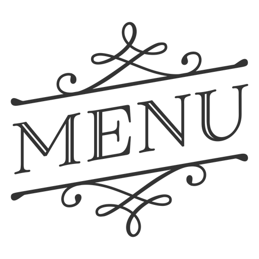 Rótulo vintage de menu Desenho PNG