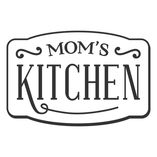 Mamas Küche Vintage Label PNG-Design