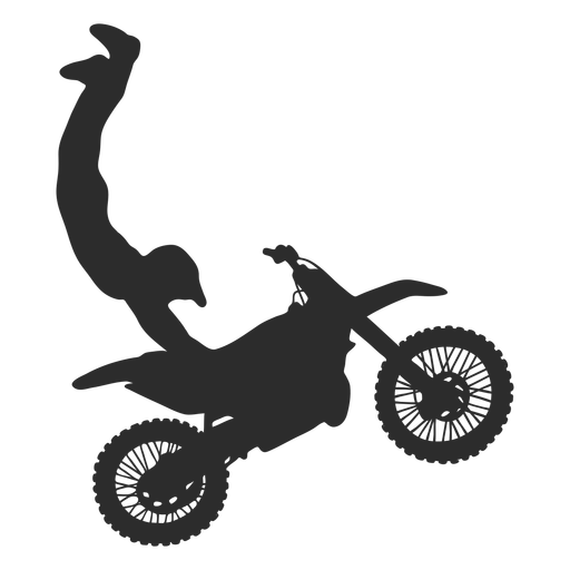 Motocross extreme stunt silhouette PNG Design