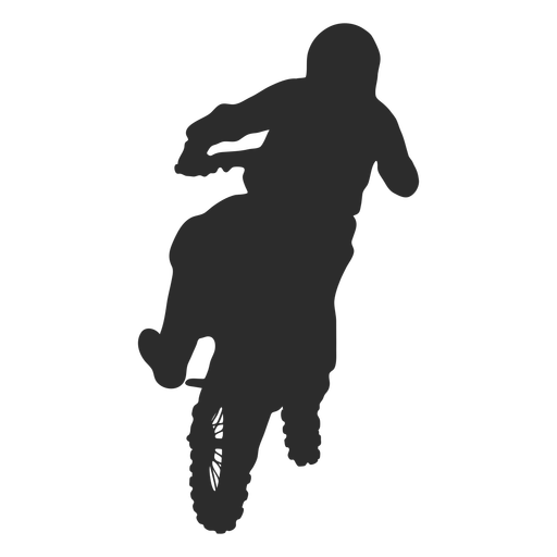 Motocross jump silhouette