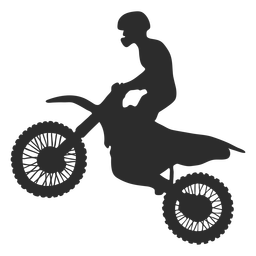 Motocross riding silhouettte PNG Design