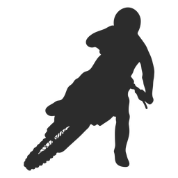 Motocross stop rider silhouette PNG Design