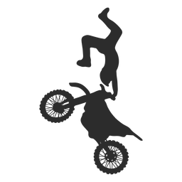 Truco de motocross silueta extrema Diseño PNG