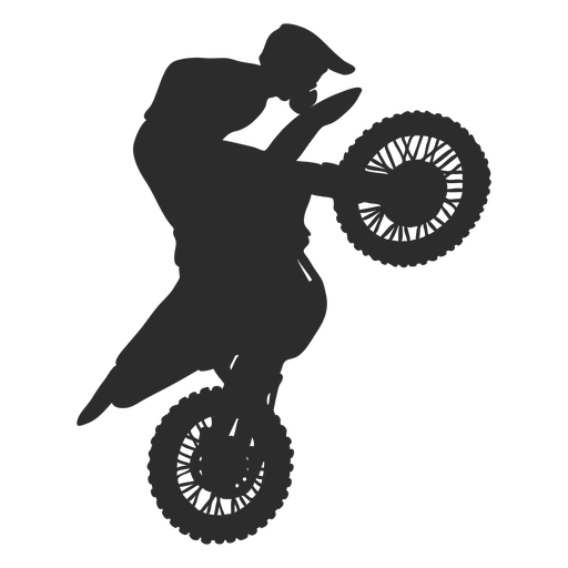 Motocross vertikale Silhouette PNG-Design